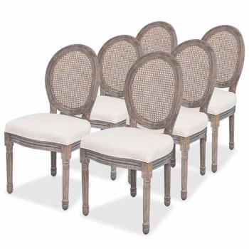 ARDEBO.de - Esszimmerst?hle 6 Stk. Creme Stoff