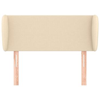 Kopfteil mit Ohren Creme 103x23x78/88 cm Stoff
