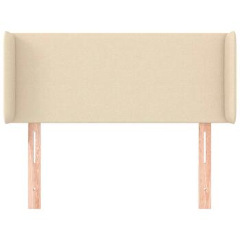 Kopfteil mit Ohren Creme 103x16x78/88 cm Stoff