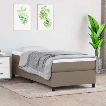 ARDEBO.de - Boxspringbett mit Matratze Taupe 80x200 cm Stoff