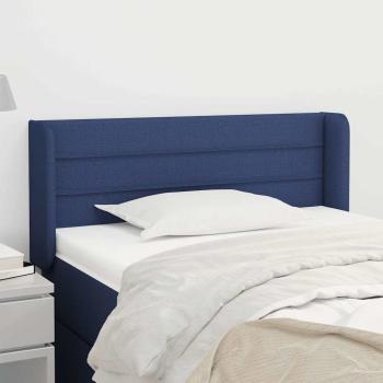 ARDEBO.de - Kopfteil mit Ohren Blau 83x16x78/88 cm Stoff