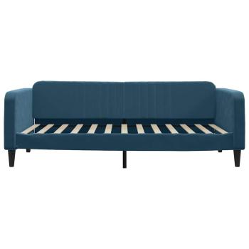 Tagesbett Ausziehbar mit Schubladen Blau 100x200 cm Samt