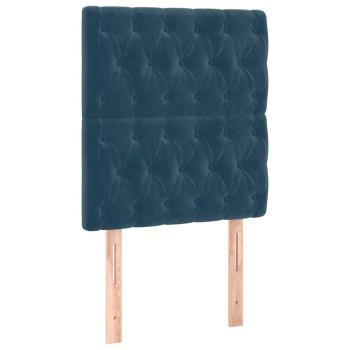 Boxspringbett mit Matratze Dunkelblau 80x200 cm Samt