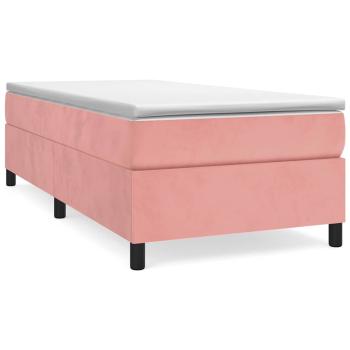 Boxspringbett mit Matratze Rosa 90x190 cm Samt