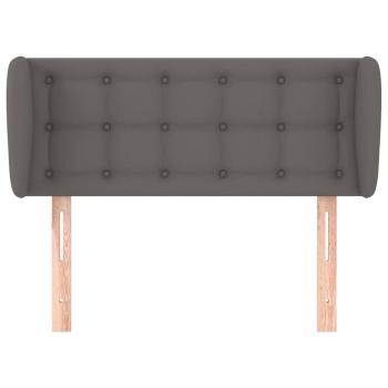 Kopfteil mit Ohren Grau 83x23x78/88 cm Kunstleder