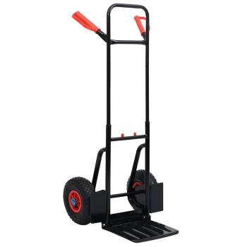 ARDEBO.de - Teleskop-Sackkarre 200 kg Schwarz und Rot
