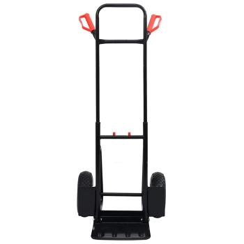 Teleskop-Sackkarre 200 kg Schwarz und Rot