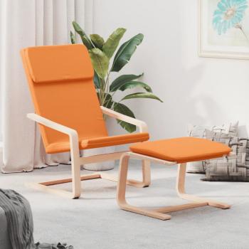 ARDEBO.de - Relaxsessel mit Hocker Dunkelgelb Stoff