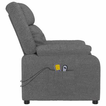 Massagesessel Elektrisch Dunkelgrau Stoff