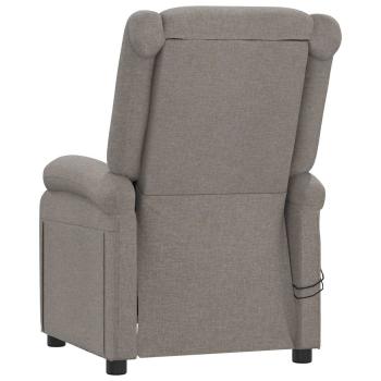 Massagesessel Elektrisch Taupe Stoff