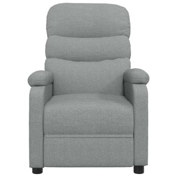 Massagesessel Elektrisch Hellgrau Stoff