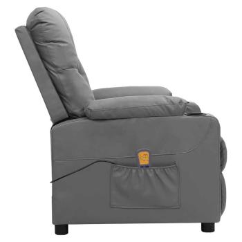 Massagesessel Grau Kunstleder