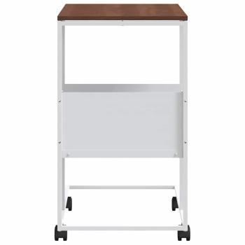 Beistelltisch mit Rollen Wei? 55x36x63,5 cm Holzwerkstoff