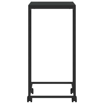 Beistelltisch mit Rollen Schwarz 40x30x63,5 cm Holzwerkstoff