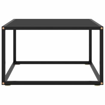 Couchtisch Schwarz mit Schwarzem Glas 60x60x35 cm