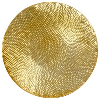 Couchtisch aus Gehämmertem Aluminium 70x30 cm Messing