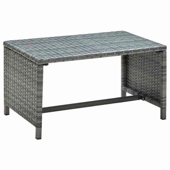 ARDEBO.de - Couchtisch Anthrazit 70x40x38 cm Poly Rattan
