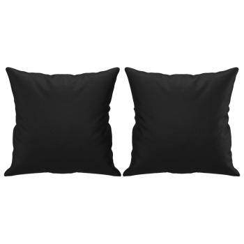 2-Sitzer-Sofa mit Zierkissen Schwarz 140 cm Kunstleder