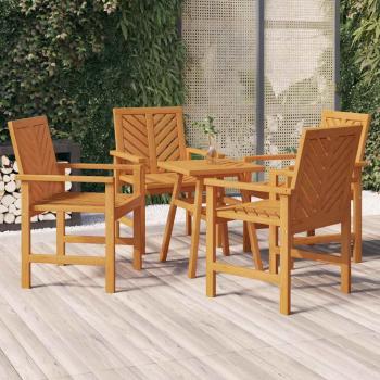 ARDEBO.de - Garten-Essstühle 4 Stk. Massivholz Akazie