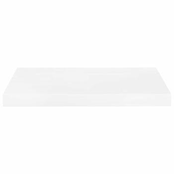 Schweberegal Hochglanz-Weiß 50x23,5x3,8 cm MDF