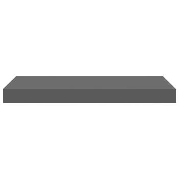Schweberegal Hochglanz-Grau 50x23,5x3,8 cm MDF