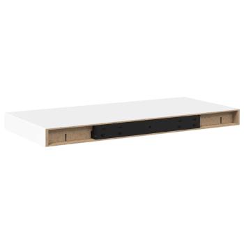 Schweberegal Weiß 50x23,5x3,8 cm MDF