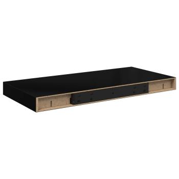 Schweberegal Schwarz 50x23,5x3,8 cm MDF