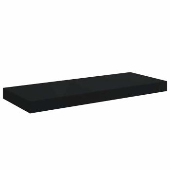 Schweberegale 4 Stk. Schwarz 60x23,5x3,8cm MDF