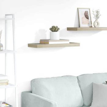 ARDEBO.de - Schwebendes Wandregal Eichefarben 60x23,5x3,8 cm MDF