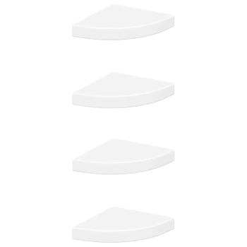 Eck-Schweberegale 4 Stk. Wei? 25x25x3,8 cm MDF
