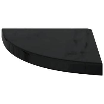 Eck-Schweberegal Hochglanz-Schwarz 35x35x3,8 cm MDF