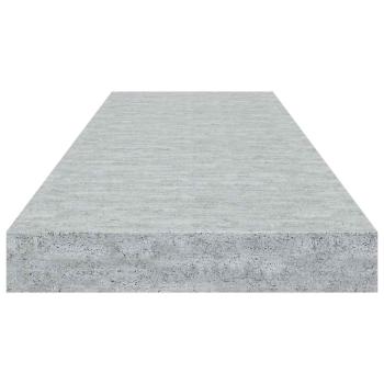 Schweberegale 2 Stk. Betongrau 80x23,5x3,8 cm MDF