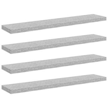 Schweberegale 4 Stk. Betongrau 120x23,5x3,8 cm MDF