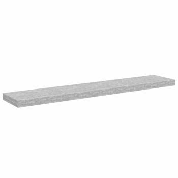 Schweberegale 4 Stk. Betongrau 120x23,5x3,8 cm MDF