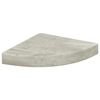 Eck-Schweberegale 2 Stk. Betongrau 25x25x3,8 cm MDF