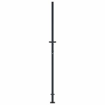 Gartentor Anthrazit 100x200 cm Stahl Bambus-Design