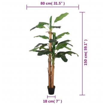 Bananenbaum Künstlich 18 Blätter 150 cm Grün