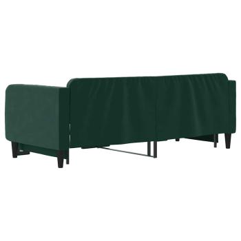 Tagesbett Ausziehbar Dunkelgrün 90x200 cm Samt