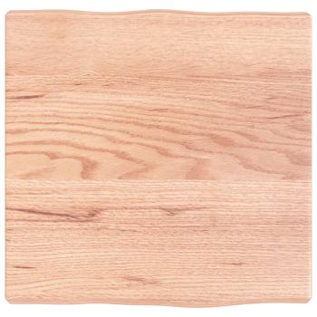 Tischplatte 40x40x(2-4) cm Massivholz Behandelt Baumkante