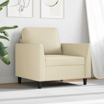 Sessel Creme 60 cm Kunstleder