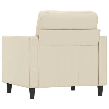 Sessel Creme 60 cm Kunstleder