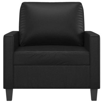 Sessel Schwarz 60 cm Kunstleder