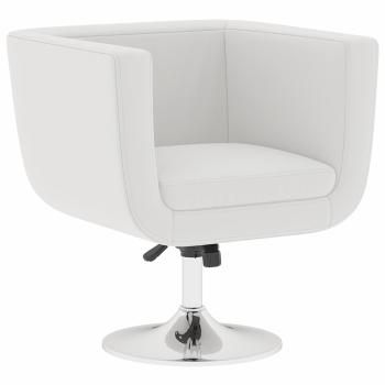 Barsessel 2 Stk. Weiß Kunstleder