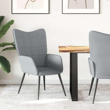 ARDEBO.de - Relaxsessel Hellgrau Stoff