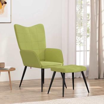 ARDEBO.de - Relaxsessel mit Hocker Grün Stoff