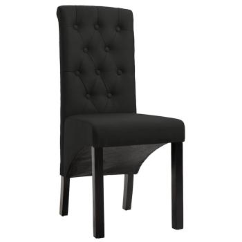 Esszimmerstühle 6 Stk. Schwarz Stoff