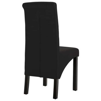 Esszimmerstühle 6 Stk. Schwarz Stoff