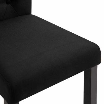 Esszimmerstühle 6 Stk. Schwarz Stoff
