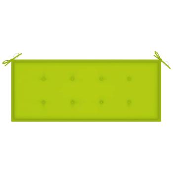Klappbare Gartenbank mit Auflage 118 cm Bambus