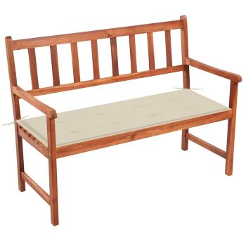 ARDEBO.de - Gartenbank mit Auflage 120 cm Massivholz Akazie